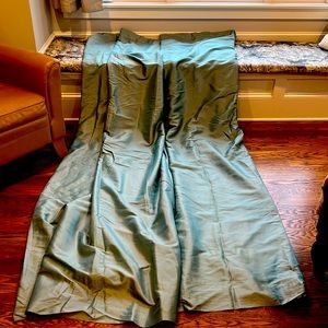 Drapes Faux Silk Taffeta Blackout Curtain 50 X 108 (each Panel), Robin's Egg